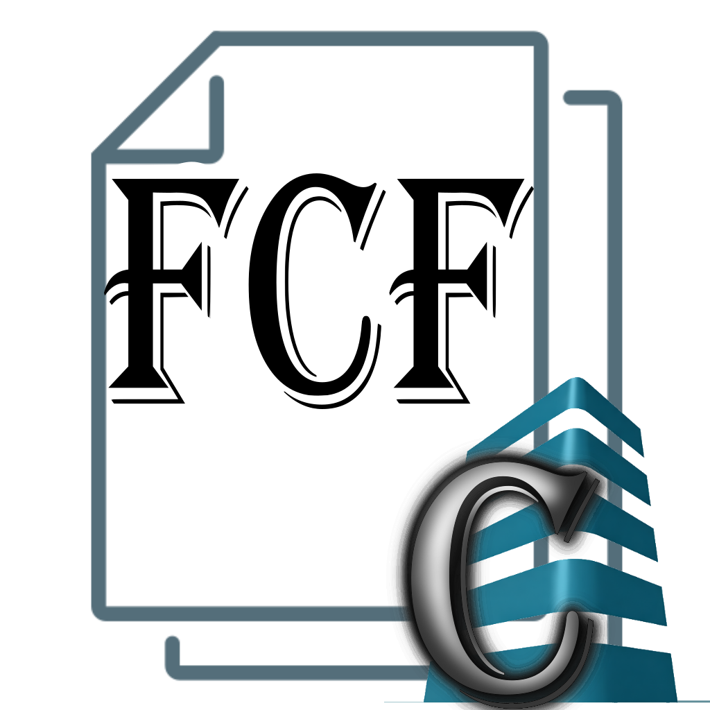 Icono de asociación de archivo de Farven Calc: un documento con la extensión .fcf
